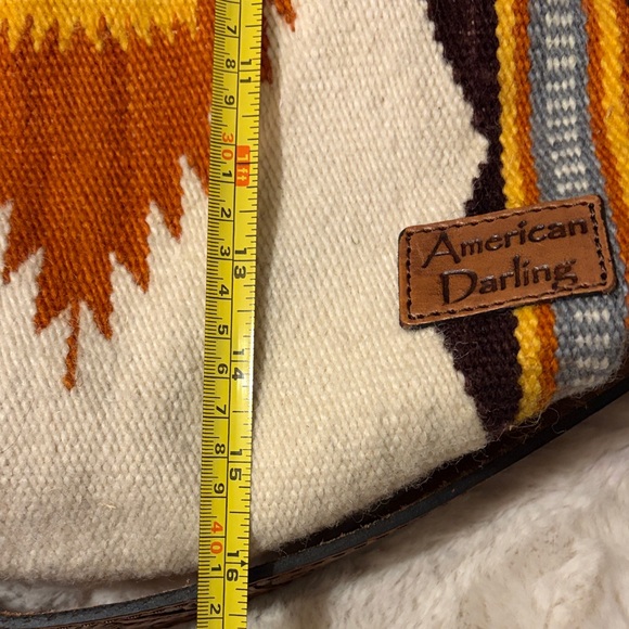 American Darling Southwest Fringe Shoulder Bag - Orange and Brown - Picture 9 of 9